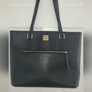 Dooney & Bourke Black Tote with Gold Accents